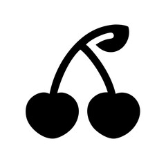 Love cherries icon vector illustration
