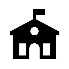 School building icon vector illustration