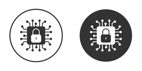 Cyber security icon vector clipart in black colors. suitable for graphic work
