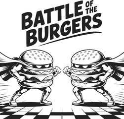 Superhero burgers face off in a culinary battle championship