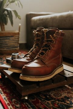 botas de le&ntilde;ador