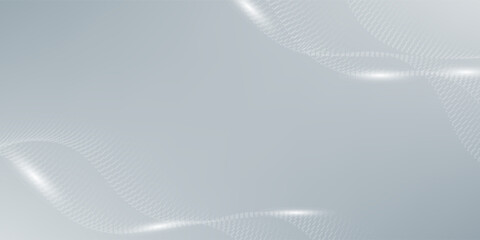 Naklejka premium Modern abstract background with flowing lines. Digital future technology concept. vector illustration.