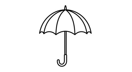 Vector umbrella vector icon illustration, rain protection, weather forecast, monsoon season, open umbrella clipart