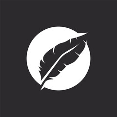 simple minimalist elegant logo feather animal fur illustration template symbol brand product business