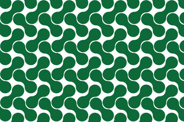 Seamless Green Molecular Link Pattern Background