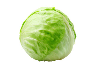 Fototapeta premium Fresh green cabbage isolated on black background vegetable food, Isolated On Transparent Background, Png