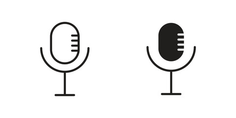 Voice recording icon. vector flat and line symbols. Vector Graphics.