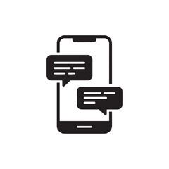 Fototapeta premium Smartphone Communication Application Interface Design Displaying Text Messages Conversation and Mobile Connectivity, Modern Technology and Digital Messaging
