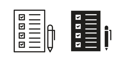Survey icon. vector flat and line symbols. Vector Graphics.
