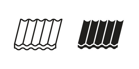 Roof tile icon. vector flat and line symbols. Vector Graphics.