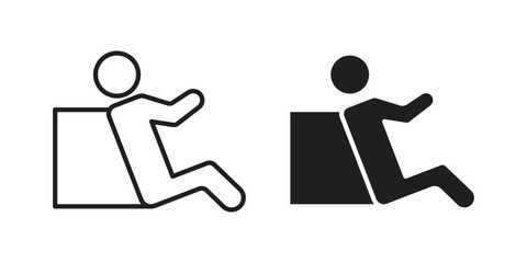 Resting icon. vector flat and line symbols. Vector Graphics.