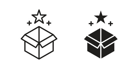 New product icon. vector flat and line symbols. Vector Graphics.