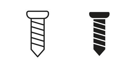 Implant Fixture icon. vector flat and line symbols. Vector Graphics.