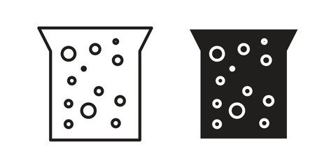 Hard Water icon. vector flat and line symbols. Vector Graphics.