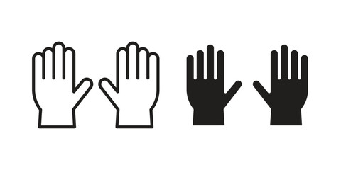 Gloves icon. vector flat and line symbols. Vector Graphics.