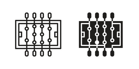 Foosball icon. vector flat and line symbols. Vector Graphics.