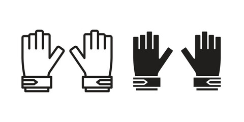 Fitness Gloves icon. vector flat and line symbols. Vector Graphics.