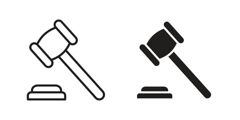 employment law icon. vector flat and line symbols. Vector Graphics.