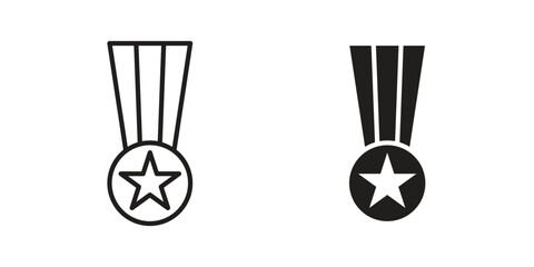 Condecoration icon. vector flat and line symbols. Vector Graphics.
