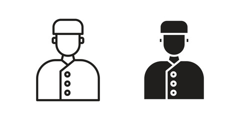Concierge icon. vector flat and line symbols. Vector Graphics.