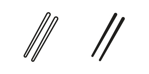 Chopsticks icon. vector flat and line symbols. Vector Graphics.