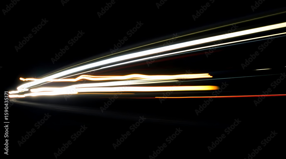 Poster the light trails create a mesmerizing display of speed and motion, blurring the line between reality