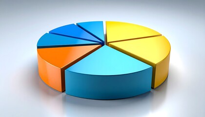 Colorful pie chart on a light background