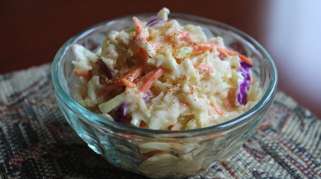 Creamy coleslaw in a bowl (2)