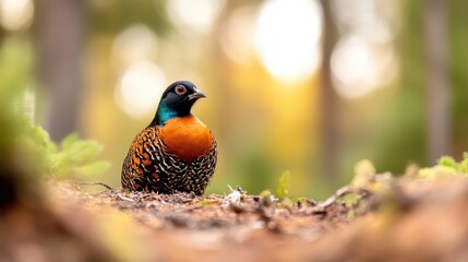 Mating ritual of western capercaillie in the enchanting Caledonian Forest