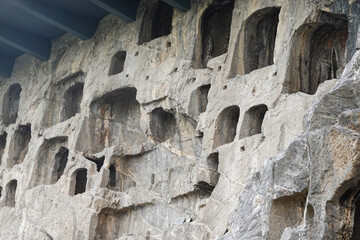 The Immense Honeycombed Cliff Face of Longmen Grottoes