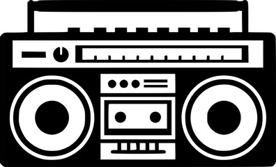 boombox icon flat vector icon

