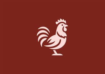 Rooster logo for bold, energetic, or traditional agricultural branding.