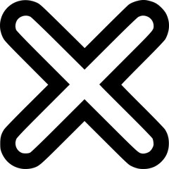 Fototapeta premium x glyph vector flat icon 