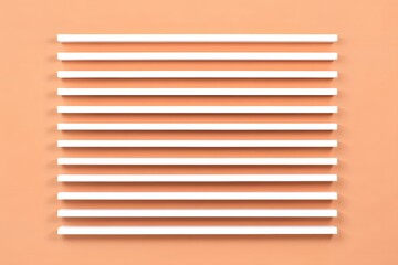 Shadow Lines on Orange Background - Abstract Geometric Design