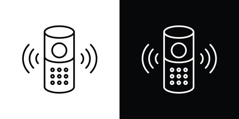 Smart speaker icon. Editable stroke. Icon for web.