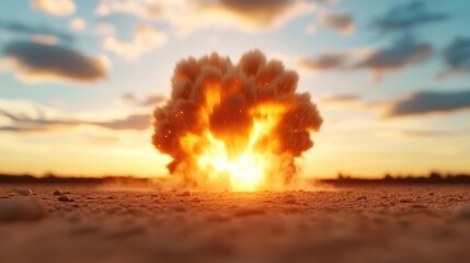 Devastating nuclear explosion in the desert marks a catastrophic age