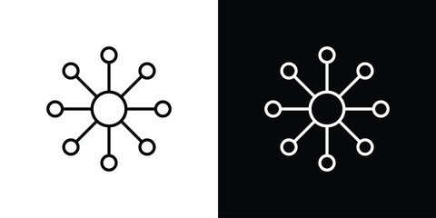 Multi channel icon. Editable stroke. Icon for web.