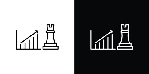 Marketing strategy icon. Editable stroke. Icon for web.