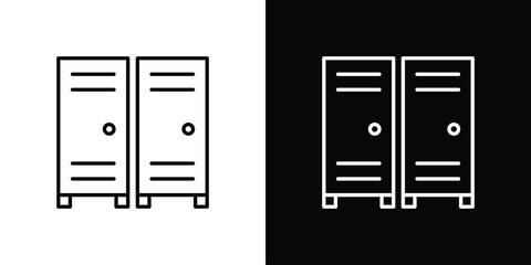 Locker icon. Editable stroke. Icon for web.