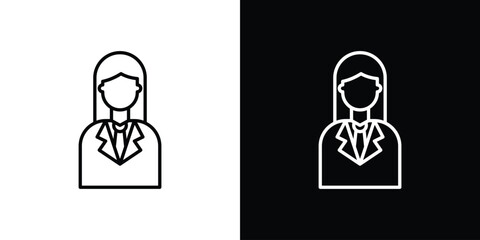 Lawyer icon. Editable stroke. Icon for web.