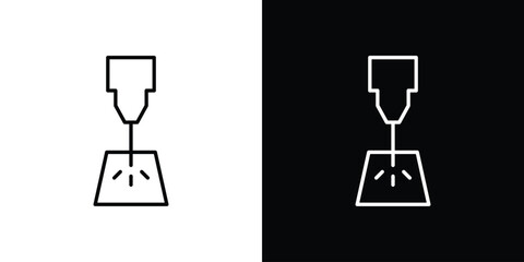 Laser machine icon. Editable stroke. Icon for web.