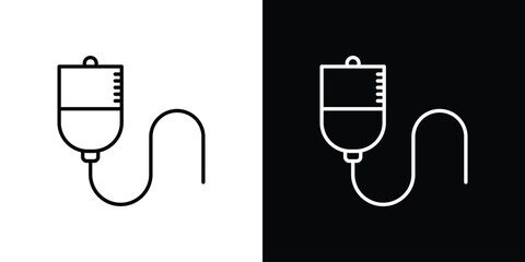 Intravenous icon. Editable stroke. Icon for web.