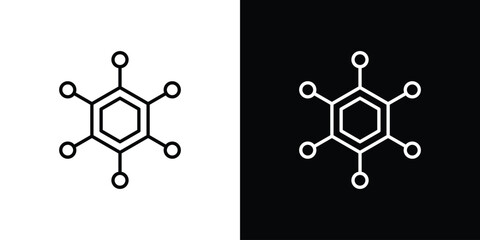 Hub icon. Editable stroke. Icon for web.