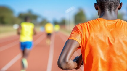 Kenyan endurance runners training for success at Eldoret athletics track