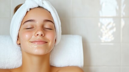 Relaxing spa experience for beauty and rejuvenation in a serene bathroom