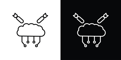 DOS icon. Editable stroke. Icon for web.