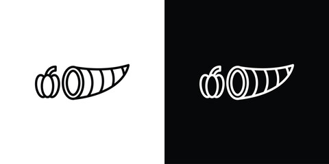 Cornucopia icon. Editable stroke. Icon for web.