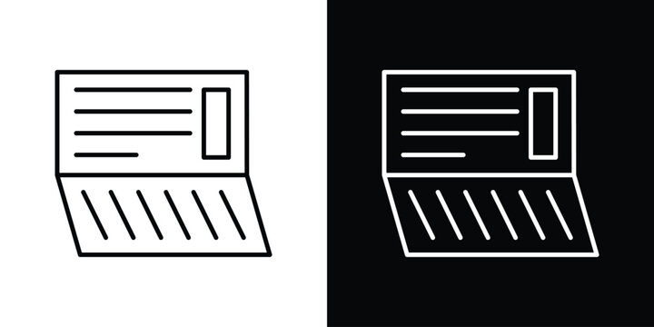 Bankbook icon. Editable stroke. Icon for web.