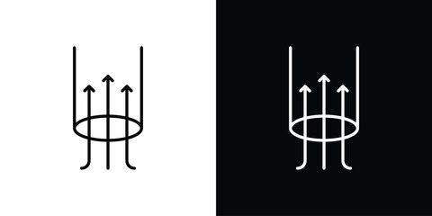 Air suction icon. Editable stroke. Icon for web.