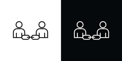 Affiliate link icon. Editable stroke. Icon for web.